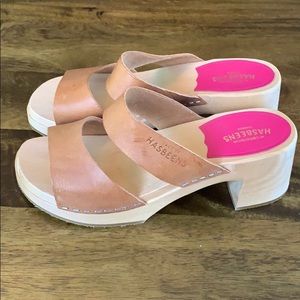 Swedish Hasbeens Sandal Clogs Like New!